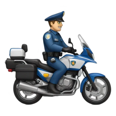 Polizist Motorrad sticker