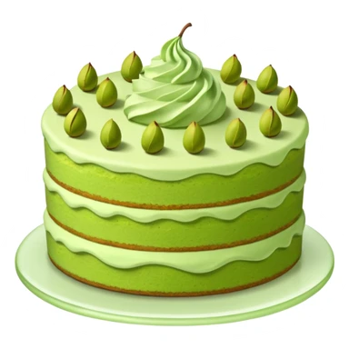 Green pistachio cake sticker