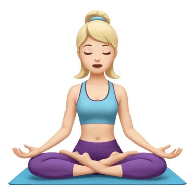 woman burping during yoga practice sticker