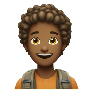 happy boys outdoors with smiles sticker