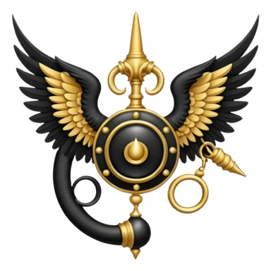 Holy Emblem with black wings and horn sticker