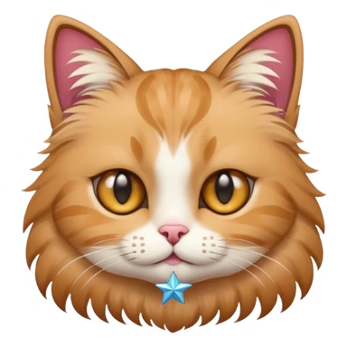 a cat with star on eyes sticker