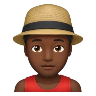 black guy with hat and red tank top sticker