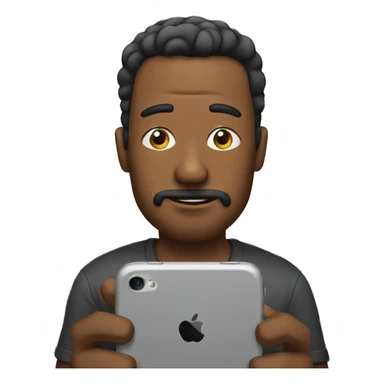 man completely distracted on his phone sticker