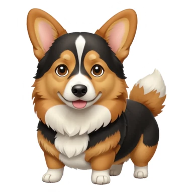 Black and tan corgi  sticker