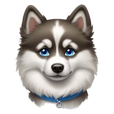 Pomsky with blue eyes sticker