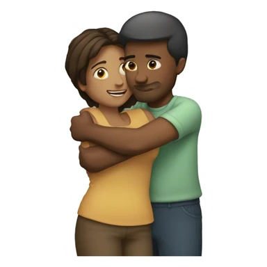 man and woman hug sticker