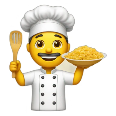 Cook doing pasta sticker