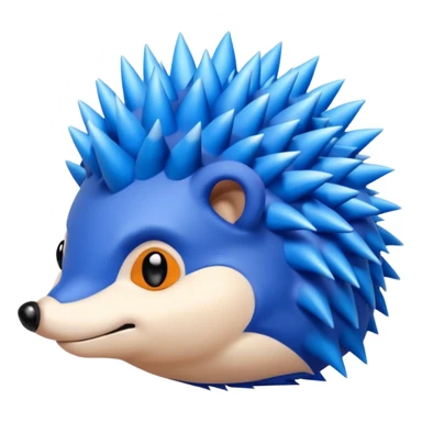  A blue hedgehog with 6 spines only face no whiskers sticker