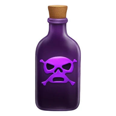 Poison bottle with purple juice  sticker