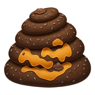 A poop wearing a poop wearing a poop sticker