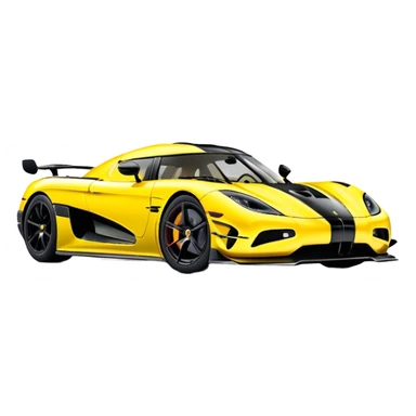Koenigsegg Agera RS - Koenigsegg (Model Year: 2020) (Iconic colour: Yellow) sticker
