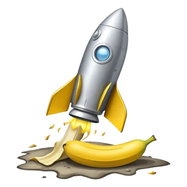 success and failures, rocket, banana peel  sticker