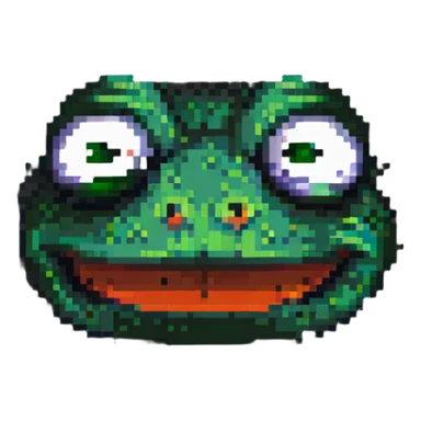 pepe the frog with a crazy expression sticker