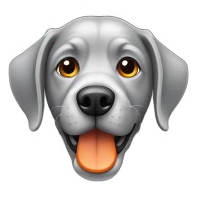 grey-dog-orange-phone sticker