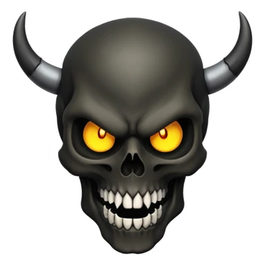 Naughty evil skull sticker