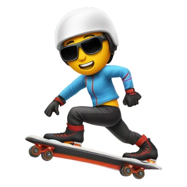 rollerblading with fire and thunder sticker