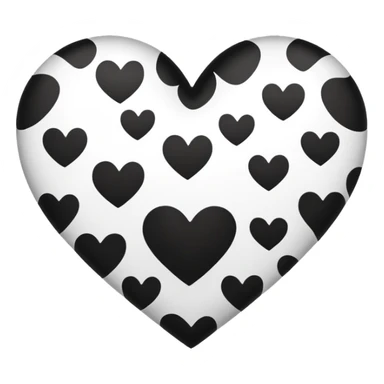 Cow print heart sticker