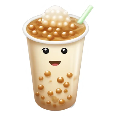 brown sugar milk tea with tapioca pearls sticker