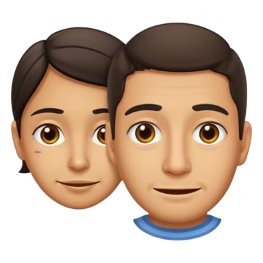 a happy and a sad spanish emoji sticker