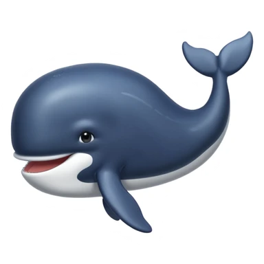 une baleine avec des cheveux noirs sticker