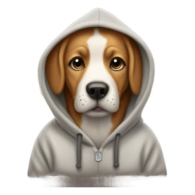 Chill dog in hoodie sticker