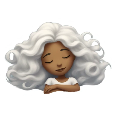 Girl dreaming on a cloud sticker