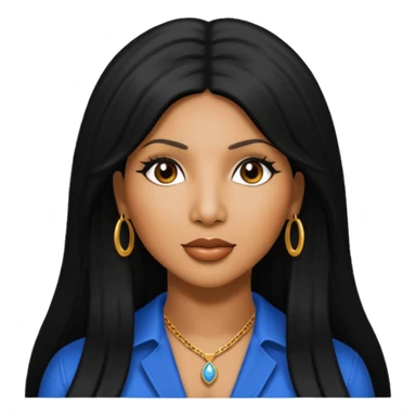 Toni Braxton with long black hair sticker