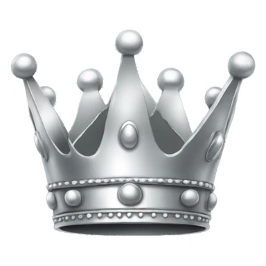 silver little crown sticker