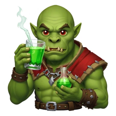 create a dnd style orc.png for units that drank an invisibility potion using 48x48 pixels size sticker