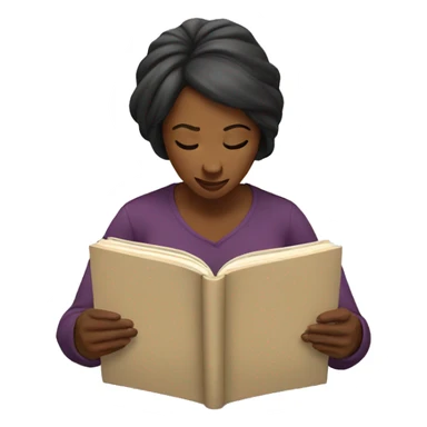 Woman reading sticker