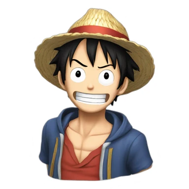 Luffy horreur sticker