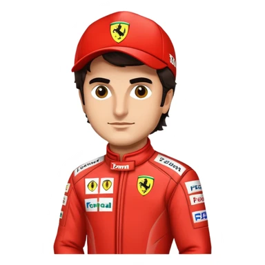 carlos sainz wearing ferrari sticker