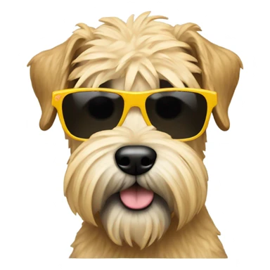 Wheaten Terrier wearing sunglasses sticker