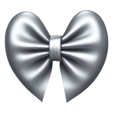 a silver heart-shaped studded bow sticker