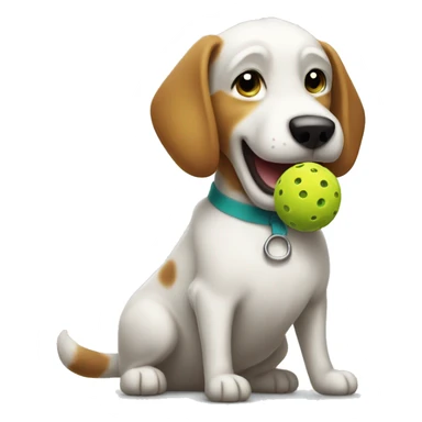Dog playing pickleball sticker