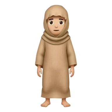 man with burlap sack over head full body standing sticker