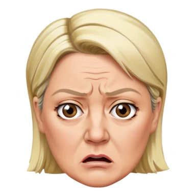 Marine Le Pen très en colère sticker