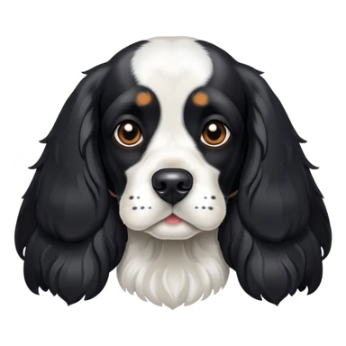 Black and white cocker spaniel  sticker