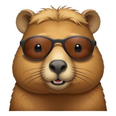 Capibara con gogles oscuros sticker