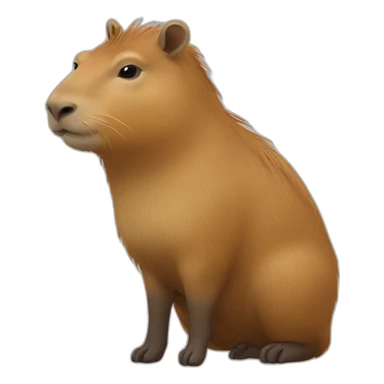 Un chat sur un capybara sticker