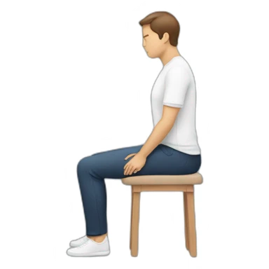 Sitting back pain sticker