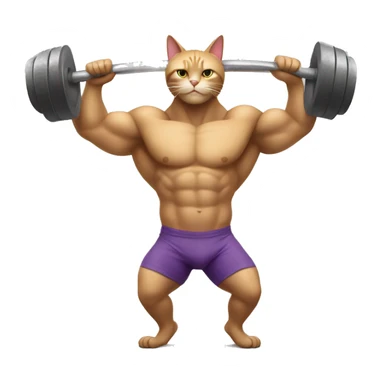 Body Builder cat sticker