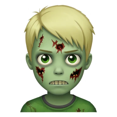 boy-zombie-with-blonde-emo-hair-and-green-skin sticker