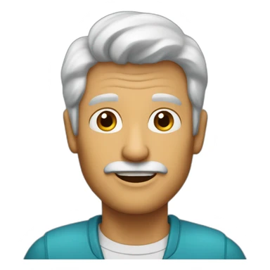 Hombre de 67 años con poco pelo sticker