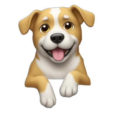 un chien dans une voiture electrique sticker