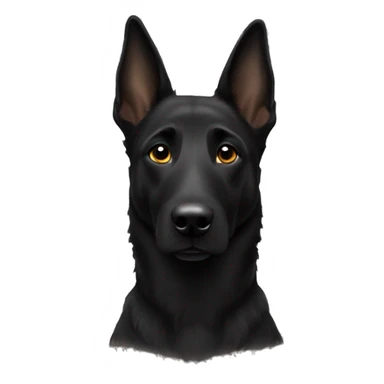 Black dutch shepherd dog sticker