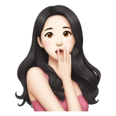 Kim Jisoo Korean idol sending kiss sticker