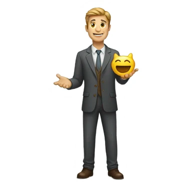 man giving value sticker