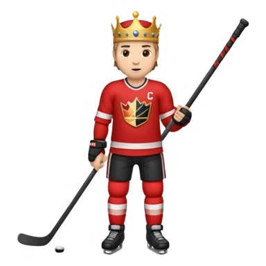 King Hockey player full body sticker